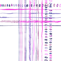 Seamless pattern hand drawn ink stripes and line. Simple sketchy wallpaper. School color ink.