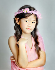 portrait of asian little  girl