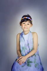portrait of asian little  girl