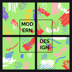 Memphis pattern in contemporary style.