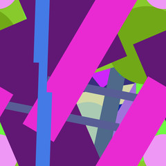 Flat material design - Creative vector trend seamless