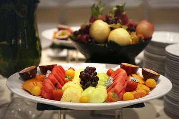 dish of variety fruits