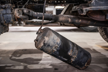 Paint shop and lighting in the large trucks and passenger cars are painted and also repaired