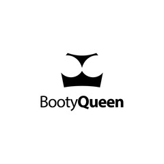 booty under wear with king crown logo design concept