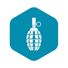 Grenade icon in simple style isolated on white background. Weapons symbol