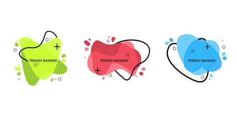 Set of modern abstract vector banners.