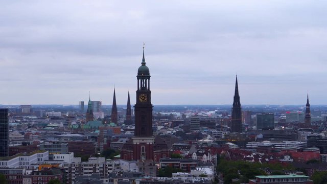 Timelapse of St. Michaelis (Michel) in Hamburg