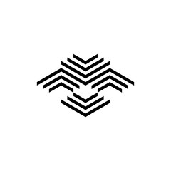 illustration logo from abstract bird logo design concept