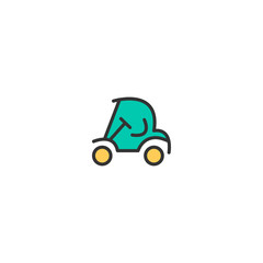 Golf cart icon design. Transportation icon vector design