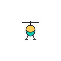 Helicopter icon design. Transportation icon vector design