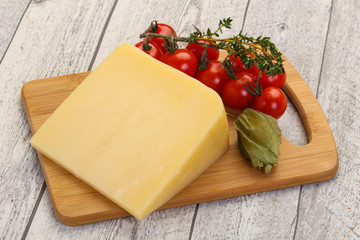 Hard parmesan cheese piece