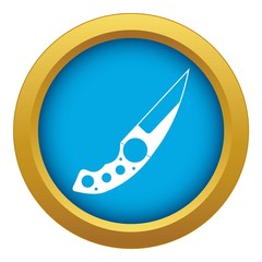 Small knife icon blue vector isolated on white background for any design