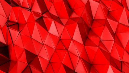 red deformed three-dimensional plane. abstract background. 3d render