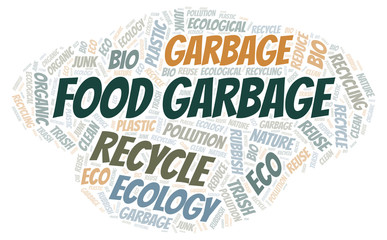 Fototapeta premium Food Garbage word cloud.