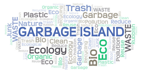 Garbage Island word cloud.