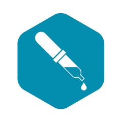 Pipette icon in simple style isolated on white background. Dropper symbol