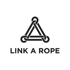 illustration logo from link connection with rope concept logo design inspiration