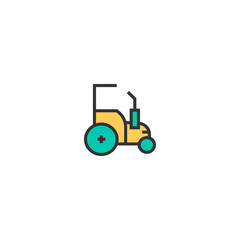 Tractor icon design. Transportation icon vector design