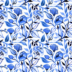 Seamless floral pattern. Fabric and packaging design.