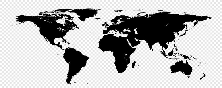 Isolated World map