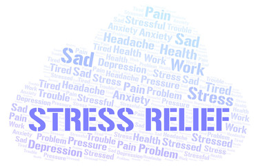 Obraz premium Stress Relief word cloud.
