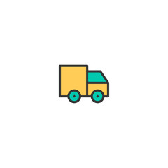 Truck icon design. Transportation icon vector design