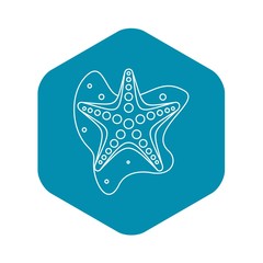 Sea star icon. Outline illustration of sea star vector icon for web