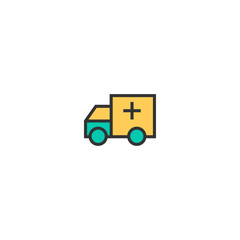 Truck icon design. Transportation icon vector design
