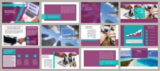 Business presentation template. Elements for slide presentations on a white background. Flyer, brochure, corporate report, marketing, advertising, annual report, banner