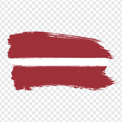 Flag Latvia from brush strokes.  Flag Latvia on transparent background for your web site design, logo, app, UI. Stock vector. Vector illustration EPS10.