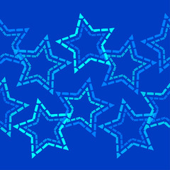 Seamless vector background. Stars with hatching. Hand drawing. Can be used for wallpaper, textile, invitation card, wrapping, web page background.