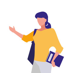 young girl student modeling