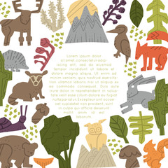 Woodland Forest Animals Vector Set