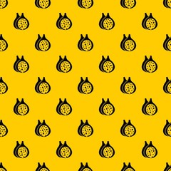 Fig fruit pattern seamless vector repeat geometric yellow for any design