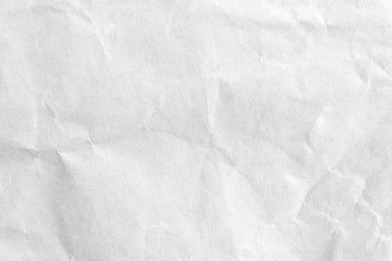 White crumpled paper texture background. Close-up.
