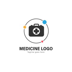 Medic logo template design. Medic logo with modern frame vector design