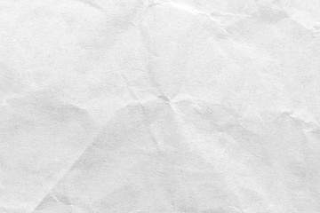 White crumpled paper texture background. Close-up.