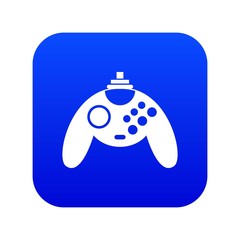 Gamepad icon digital blue for any design isolated on white vector illustration