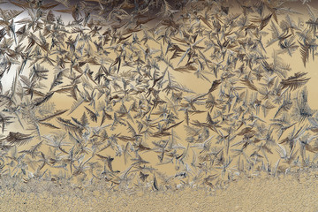 winter drawing on glass