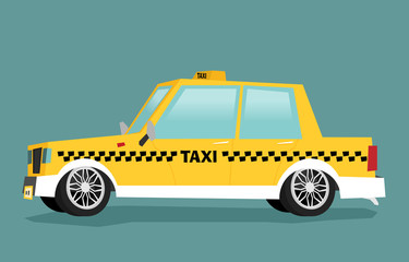 Taxi car flat design vector