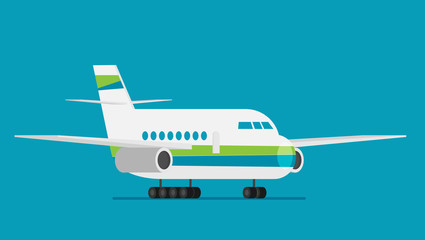 Plane or airplane vector illustration in flat style