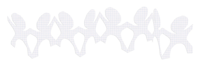 Ribambelle en papier quadrillé 
