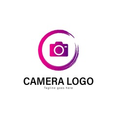 Obraz premium Camera logo template design. Camera logo with modern frame vector design