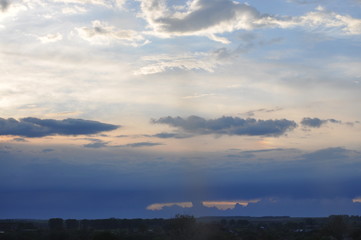 Stormy sky at sunset