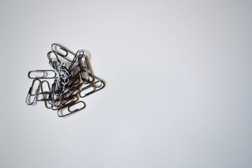 Fototapeta premium paper clips isolated on white background
