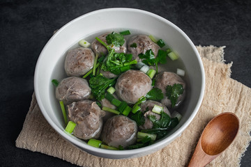 a bowl of tidal beef balls