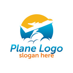 travel plane logo design