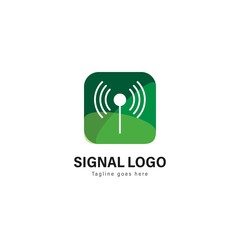 Signal logo template design. Signal logo with modern frame vector design