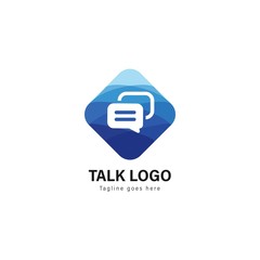 Fototapeta premium Talk logo template design. Talk logo with modern frame vector design