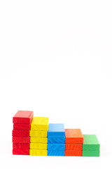 Fototapeta premium The domino colour close up image on white background.
